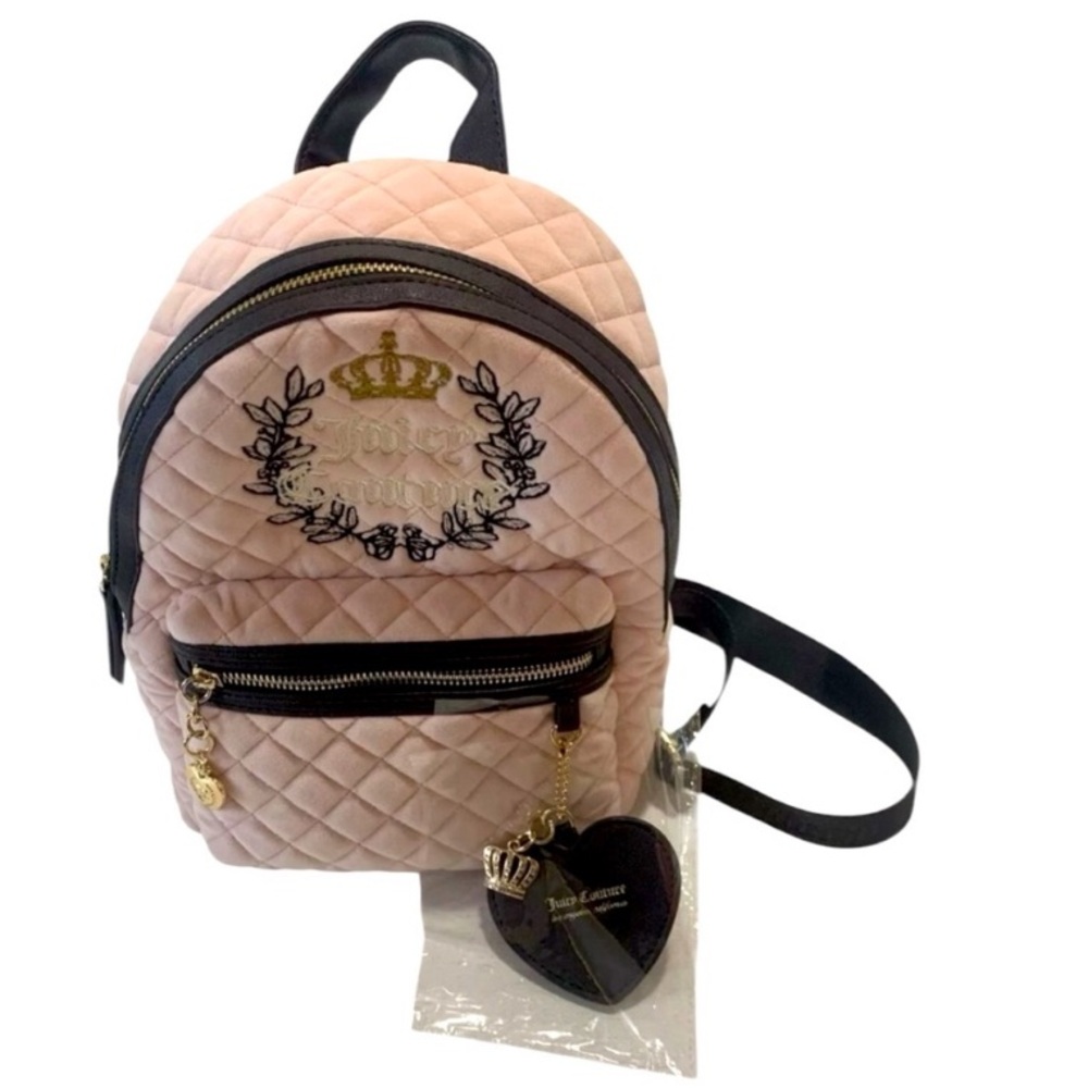 Juicy Couture 🩷 Pink Clay/Chocolate Royal Moment Med. Backpack Purse NWT MRP $99